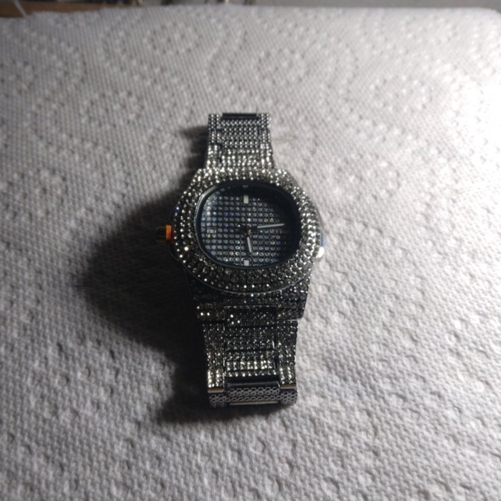 Luxury Silver Crystal Smartwatch